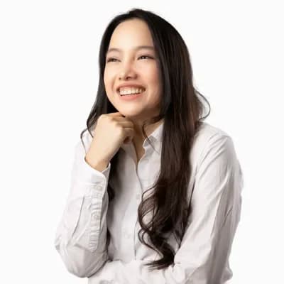 Corporate headshot example — Portland studio (woman in white button-up)