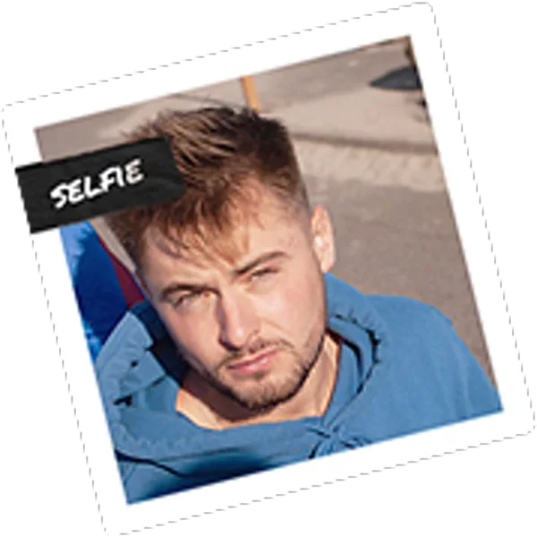 Before selfie of Jordan